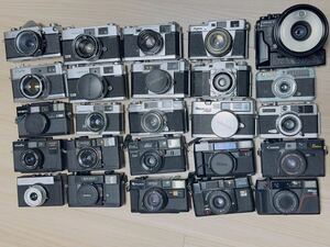 フイルムカメラ　レンジファインダー　25台まとめ　Konica Olympus YASHICA Canon Minolta mamiya fujica