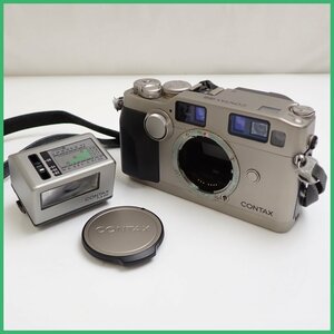 ★CONTAX/コンタックス G2 レンジファインダー フィルムカメラ + フラッシュ TLA200/シルバー/付属品あり/ジャンク扱い&0997300813