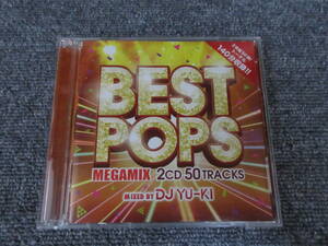 2CD BEST POPS MEGAMIX 洋楽 パーティー クラブ ダンス ノンストップ DJ YU-KI 50曲 140分収録 パーティー ドライブなどに