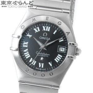 101684248 オメガ OMEGA コンステレーション ミレニアム 2000年限定 1594.50 ブラック SS 箱付き 腕時計 レディース 自動巻 仕上済