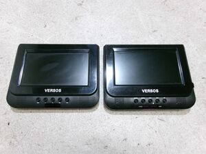 ★激安!★VERSOS ベルソス VS-T707 ポータブルDVDプレーヤー ツインモニター オーディオ 7インチ / 2R2-058