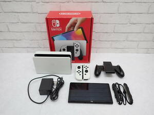 160【1円～】ニンテンドースイッチ有機EL Nintendo Switch 本体 ホワイト