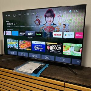 【超美品】SONY BRAVIA 49v型/KJ-49X9500G/プレミアム4K液晶TV/2019年/YouTube Netflix Amazon prime Abema Hulu等/Android TV/ネット対応