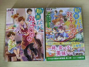 美品 新米パパの双子ごはん 全巻2冊セット揃 遠藤遼 全巻初版第1刷 スターツ出版文庫/仲直りのキャンプカレー/ライトノベル/小説/B3220036