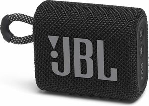 ブラック JBL GO3 Bluetoothスピーカー USB C充電/IP67防塵防水/パッシブラジエーター搭載/ポータブル/2