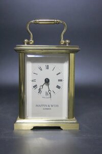 ＜聴雲＞時計 Mappin&Webb LONDON イギリス 英国製 ねじまき 置時計 古玩 古美術品Y1-153