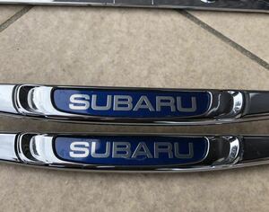 【SUBARU】スバル 純正 メッキ ナンバーフレーム 前後２枚セット