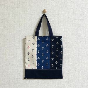 ハンドメイド　小さな手提げバッグ★イカリ