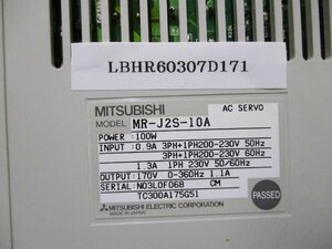 中古MITSUBISHI AC SERVO MR-J2S-10A サーボアンプ 100W(LBHR60307D171)