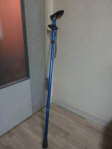 ⑤ブルー　軽量　折りたたみ杖　85.5～93㎝　きちんと支えられる本格杖