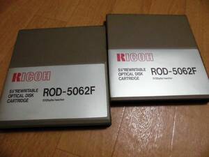 当時物中古品　RICOH ROD-5062F 5.25インチMOディスク×2枚