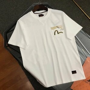 EVISU エヴィス トップス Tシャツ メンズ レディース シンプル カジュアル ホワイト L