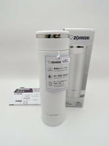 象印マホービン ZOJIRUSHI 水筒 ステンレス マグ ボトル 直飲み 軽量 保冷 保温 480ml ホワイト SM-JF48-WA (I0710)