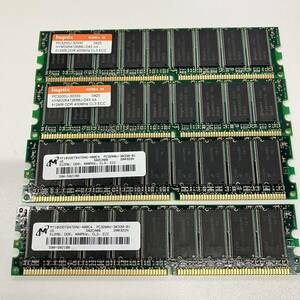 【現状品】DDR-SDRAM■デスクトップ用のメモリ■PC3200U-30330 512MB×4枚/hynix&Micron