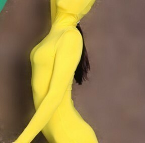 全身タイツ 薄い生地 黄色い 男性女性兼用 ESサイズ ゼンタイ コスプレ ZENTAI レオタード ボディースーツ 仮装 コスチューム 戦隊