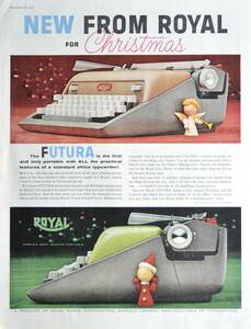 稀少！1958年ロイヤル・タイプライター広告/Royal Futura Typewriter/20