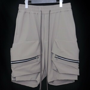 未使用 A.F ARTEFACT Stretch Nylon Pocket Shorts サイズ2 ベージュ ag-7057 エーエフアーティファクト ナイロンポケットショーツ