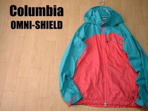 Columbia TITANIUMタグリッジジャケットLマウンテンパーカーOMNI-SHIELDツートン正規PM2439コロンビアナイロンジャケットオムニシールド