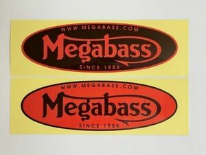 Megabass メガバス　ステッカー ２枚セット　15cm×5cm