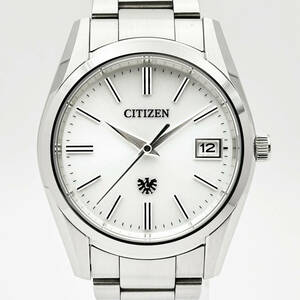 極美品 動作良好 CITIZEN シチズン The CITIZEN ザ・シチズン 年差±5秒 エコ・ドライブ AQ4080-52A A060 オールドシルバー メンズ 正規品