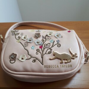 レベッカタイラー紐ポーチねこ花ピンクREBECCA TAYLOR