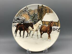 限定品 証書付き スポード 馬 クリスマス デー 飾り皿 絵皿 皿 ③③③ (763)