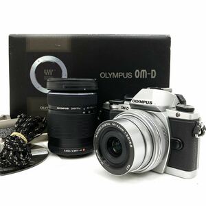 動作品 OLYMPUS オリンパス OM-D E-M10 M.ZUIKO DIGITAL 14-42mm 1:3.5-5.6 40-150mm 1:4-5.6 本体 レンズ 箱付き alp梅0419