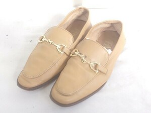 ZARA ザラ ビットローファー フラットシューズ　レザー　スレ有り 23cm ベージュ レディース 1209000000969