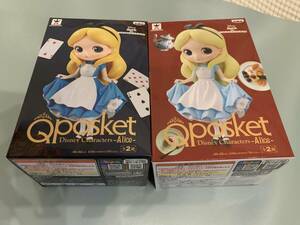 新品未開封 Qposket アリス セット Q posket alice Disney Characters ディズニー ノーマル＆パステルカラー