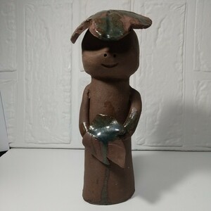G114 かっぱ カッパ 河童 陶器 置物 人形 レトロ オブジェ ビンテージ インテリア 土人形