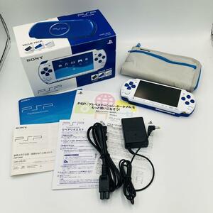 【美品】PSP-3000 バリューパック ホワイト ブルー 本体 箱付き