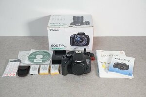 [QS][E4322580] Canon キヤノン EOS Kiss X6i デジタル一眼カメラ LP-E8バッテリー3点/LC-E8チャージャー/取扱説明書 等付属
