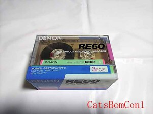 カセットテープ DENON ノーマル 3巻パック RE60 [未開封] デンオン　デノン