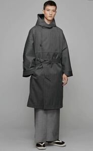 希少サイズ！　美品　送料込　別注　コート Norwegian Rain(ノルウェージャン レイン) Rive Gauche Redux Herringbone Grey ロングコート