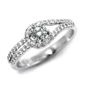 婚約指輪 安い プラチナ ダイヤモンド リング 0.3カラット 鑑定書付 0.30ctup Eカラー VVSクラス 3EXカット H&C CGL