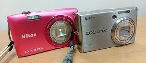 【UJN-310】ジャンク!! 1円出品!! Nikon COOLPIX S3300 S600 2個セット 通電・動作未確認 デジカメ
