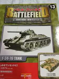 T34-76 TANK ロシア傑作旧中戦車バトルフィールド　世界の戦車　スペックカード　マガジンボックス　メタルダイキャスト　デル・プラド製　