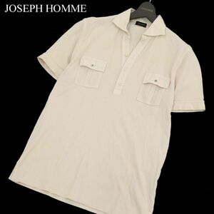 JOSEPH HOMME ジョセフ オム 春夏 半袖 切替★ リブ カットソー ワーク ポロシャツ Sz.48　メンズ　A3T07411_6#A