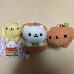 にゃんにゃんにゃんこ にゃんこバーガー マスコット キーホルダー ローソン