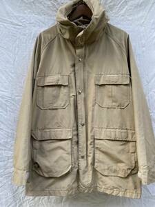 70s80s ウールリッチ Woolrich マウンテンパーカ MOUNTAIN PARKA ベージュ TAN ヴィンテージ 60/40クロス 古着 ゲームポケット 涙TALON