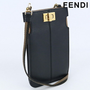 中古 フェンディ 斜め掛け ショルダーバッグ レディース ブランド FENDI ピーカブー ピーカー フォンケース レザー 8M0442 A5DY