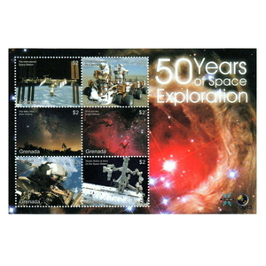 ■グレナダ切手　2007年　宇宙探査 50周年　6種シート