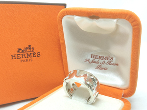 ♪売り切り 大特価 HERMES エルメス ムスクテール リング 指輪 シルバー 925 Sv 銀 重量約11.6g 約10号 アクセサリー 中古♪