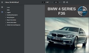 BMW F36 グランクーペ 440i カラー配線図 整備書