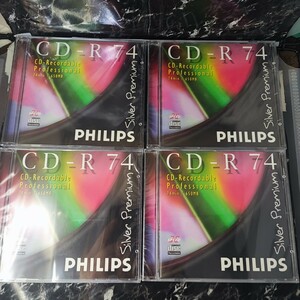 PHILIPS CD-R Silver Premium 74分 650MB　4枚　日本製