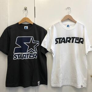 STARTER スターター 新品未使用タグ付き 半袖Tシャツ 2点セット Lサイズ ホワイト スミクロ X50207J X50206J メンズ コットン 