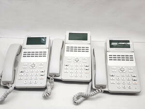 H R60306　NTT　東日本　ビジネスフォン　スマートネットコミュニティ αA1　A1-(18)STEL-(2)(W)　3台セット