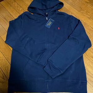 新品　ポロ　ラルフローレン　定番　パーカー　boys 170cm XL 国内購入正規品　紺色　POLO Ralph Lauren 定価13090円　スウェットパーカー