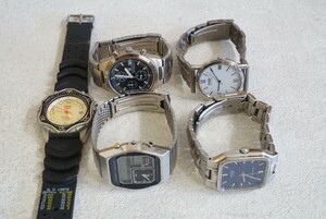 F1366 全てCITIZEN/シチズン メンズ 腕時計 5点 クォーツ アクセサリー 大量 セット まとめて おまとめ まとめ売り 不動品