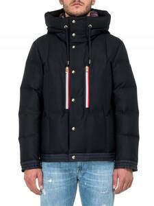 超美品 本物MONCLER GAMME BLEU モンクレール ガムブルー トリコロール ジップ ウールダウンジャケット ダウンパーカー　